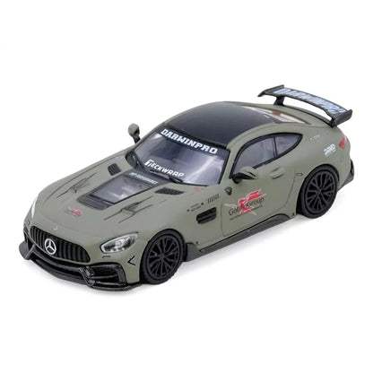 INNO64 DarwinPRO IMP Performance Mercedes-AMG GT 1:64 Scale Die-Cast Model Car | Premium Metal Widebody Collector Replica with Detailed Interior, Realistic Wheels, Acrylic Display Case & Collector Box | Military Green