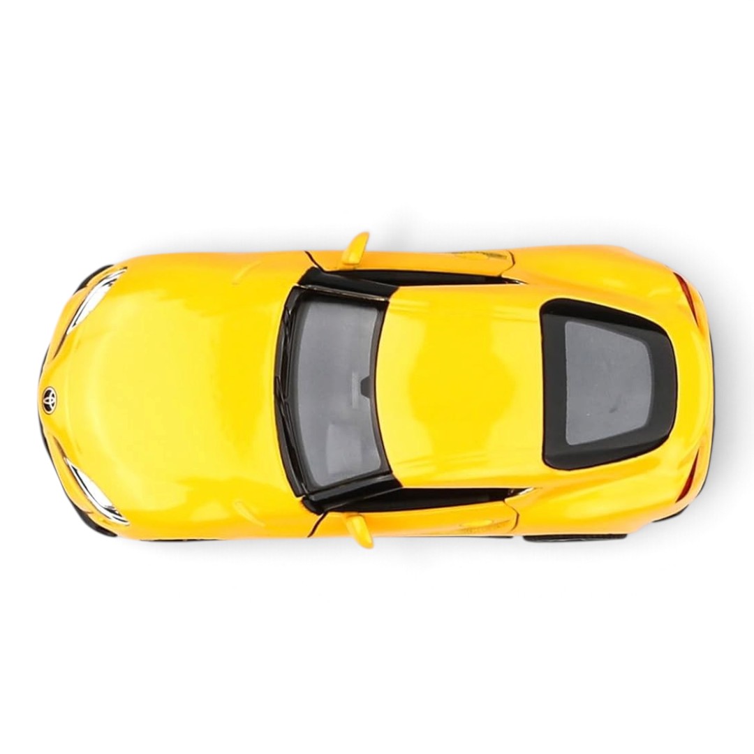 RMZ City 1:32 Scale 2020 Toyota GR Supra Die-Cast Sports Car Model – Grey, Red & Yellow | Collectible Miniature with Opening Doors | 3 Colour Variants
