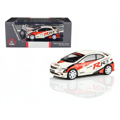 Para64 1:64  2007 Honda Civic Type R FN2 Race Livery Diecast Car Model