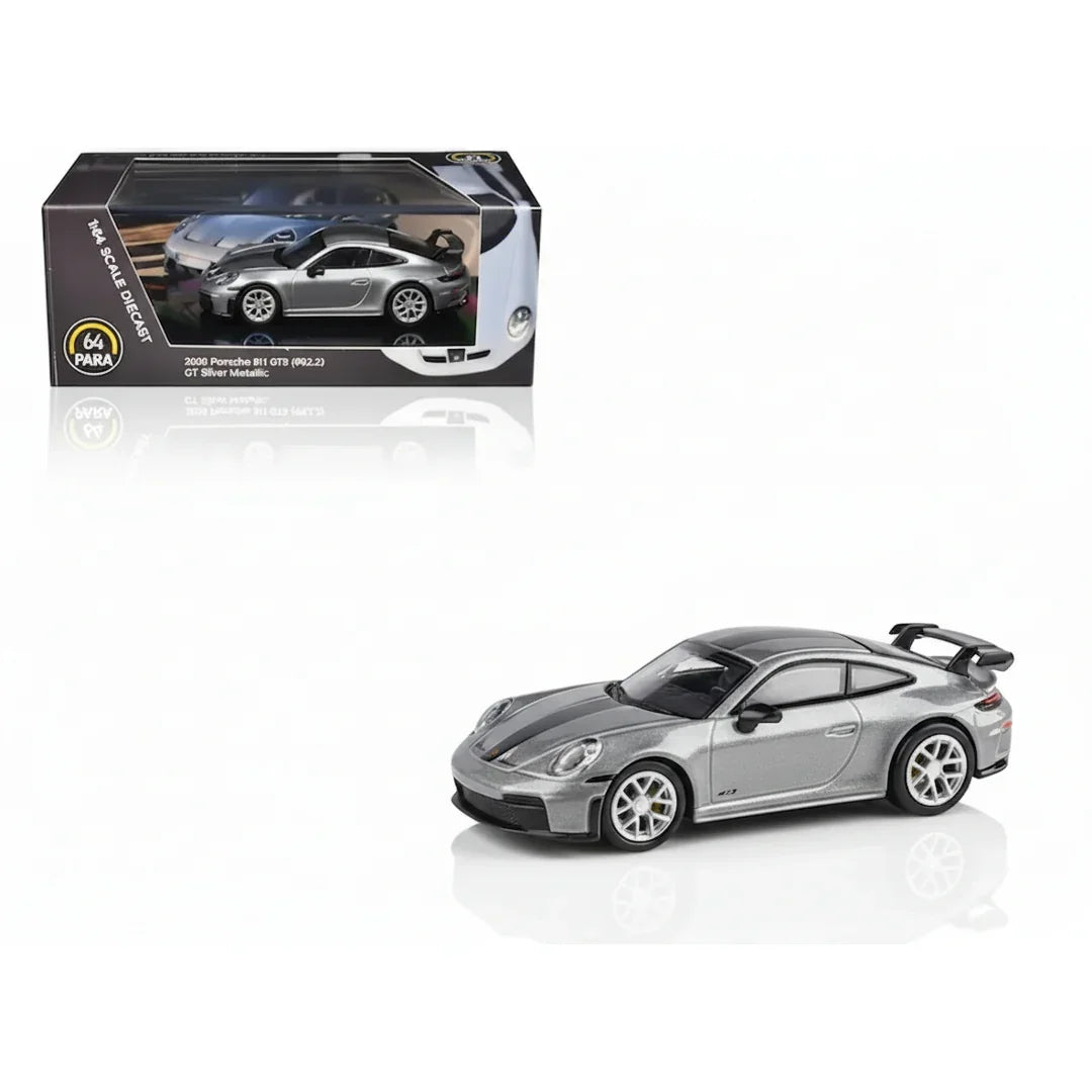 Para64 1:64 Scale 2025 Porsche 911 GT3 (992.2) GT Silver Metallic – Diecast Model Car