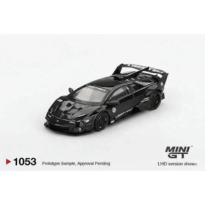 Mini GT 1:64  Roxy Porsche 911 GT3 R #77 AO Racing IMSA + Lamborghini Murcielago GT Evo Black Diecast Scale Model Car