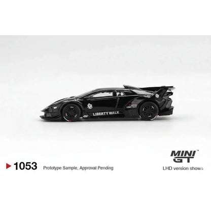 Mini GT 1:64  Roxy Porsche 911 GT3 R #77 AO Racing IMSA + Lamborghini Murcielago GT Evo Black Diecast Scale Model Car
