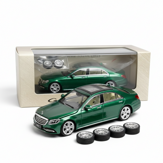 Glory Model 1:64 Mercedes-Benz S320L W222 Green Diecast Car | Luxury S-Class Scale Model