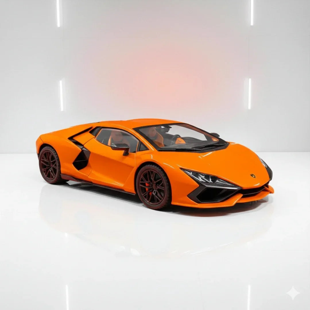 JOY JUNCTION 1:24 Lamborghini Diecast Car Model -Orange with openable door, pull back action light and sound (JJ263) - Jaiman Toys