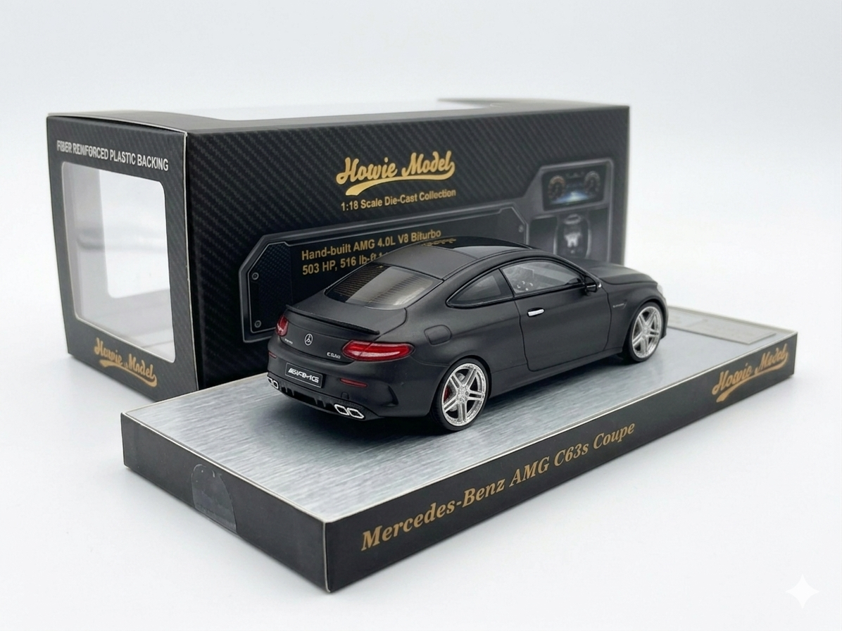 Howie Model 1:64 Mercedes-Benz AMG C63 S Coupe Diecast Model Car