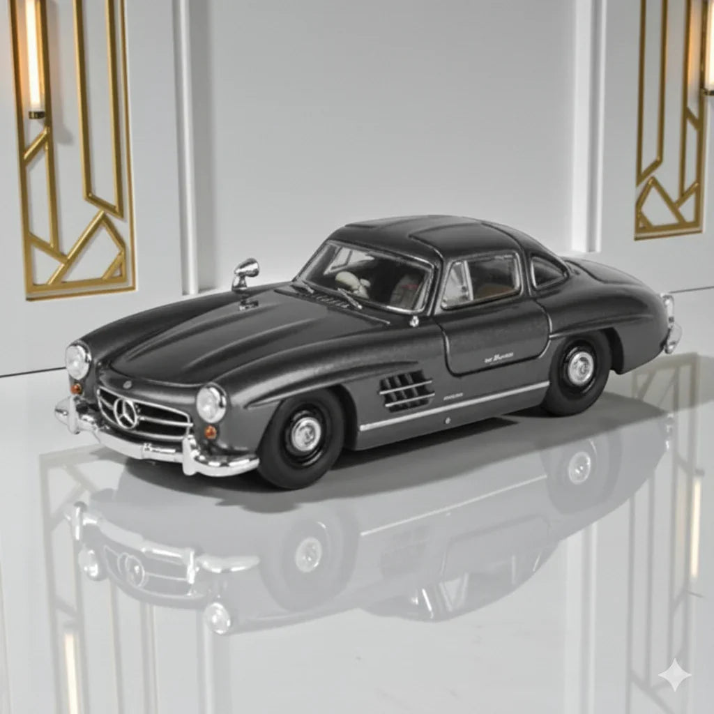 BSC 1:64 Scale MERCEDES BEN-Z 300SL-1955 Diecast Model Car -Dark Grey