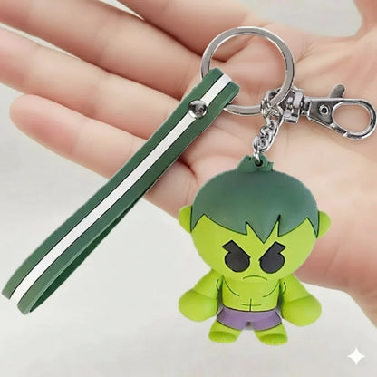 Marvel Hulk Drop-Glue 3D Keychain with Strap – Superhero Character Accessory