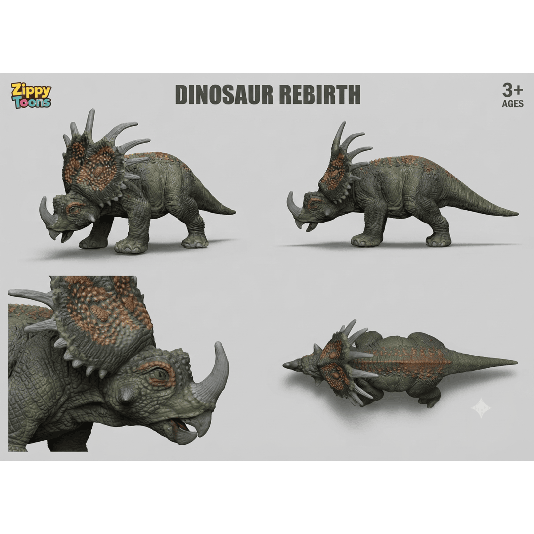 Dinosaur Figurine – Action Figure Toy with Detailed Texture | Dinosaur Rebirth Series | Ages 3+