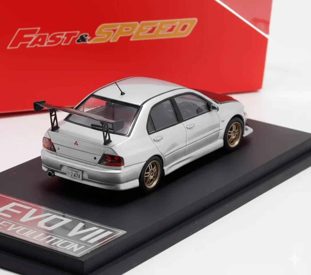 Fast & Speed 1:64 Lancer EVO VII Silver Diecast Car Model