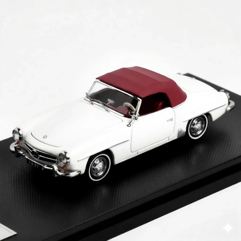 GFCC 1:64 1957 Mercedes-Benz 190SL White Diecast Model Car