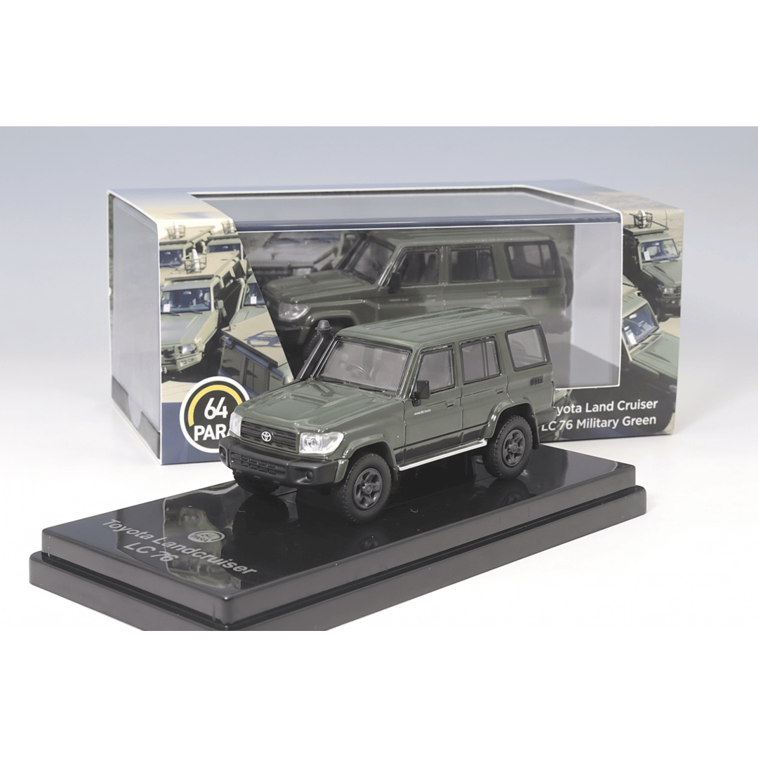 PARA64 1:64 2014 Toyota Land Cruiser LC76 Military Green (RHD) Diecast Model Car Collectible