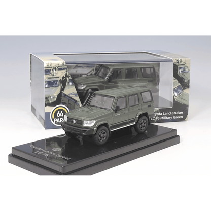 PARA64 1:64 2014 Toyota Land Cruiser LC76 Military Green (RHD) Diecast Model Car Collectible