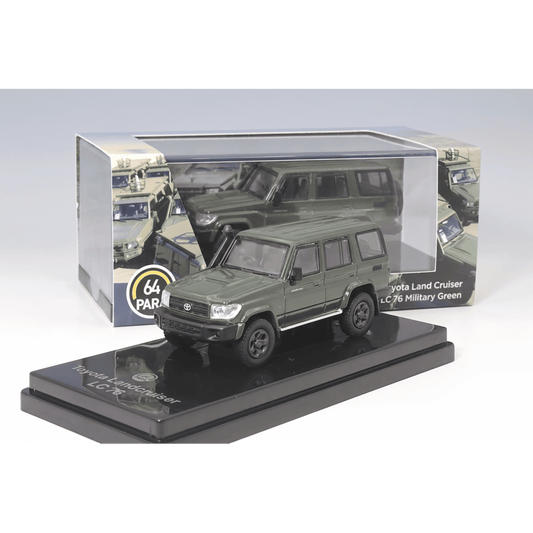 PARA64 1:64 2014 Toyota Land Cruiser LC76 Military Green (RHD) Diecast Model Car Collectible