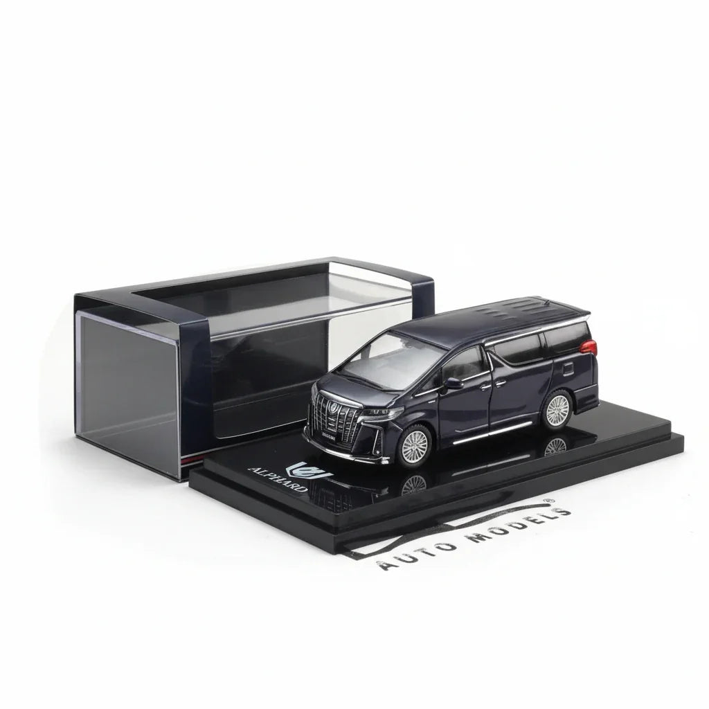 Hobby Japan 1:64 HJ642012BBK Toyota ALPHARD HYBRID (H30W) Hybrid with Sunroof Blue Pearl Crystal Shine