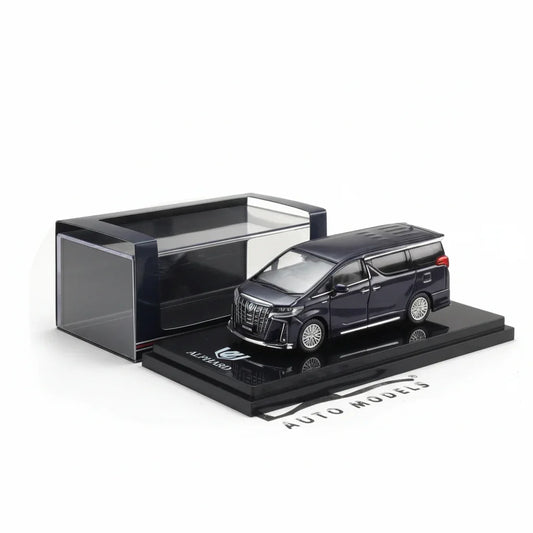 Hobby Japan 1:64 HJ642012BBK Toyota ALPHARD HYBRID (H30W) Hybrid with Sunroof Blue Pearl Crystal Shine