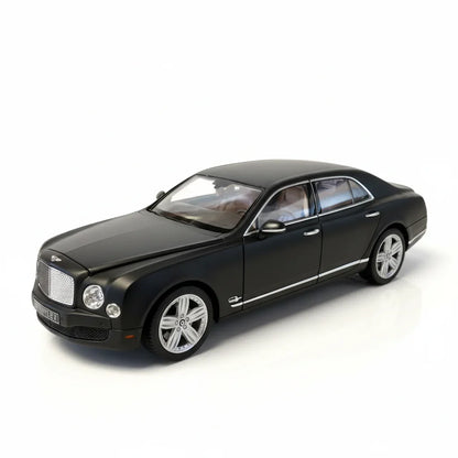 Rastar 1:18 Bentley Mulsanne Diecast Model Car –Matt Black | Luxury Collectible with Openable Doors (43800)