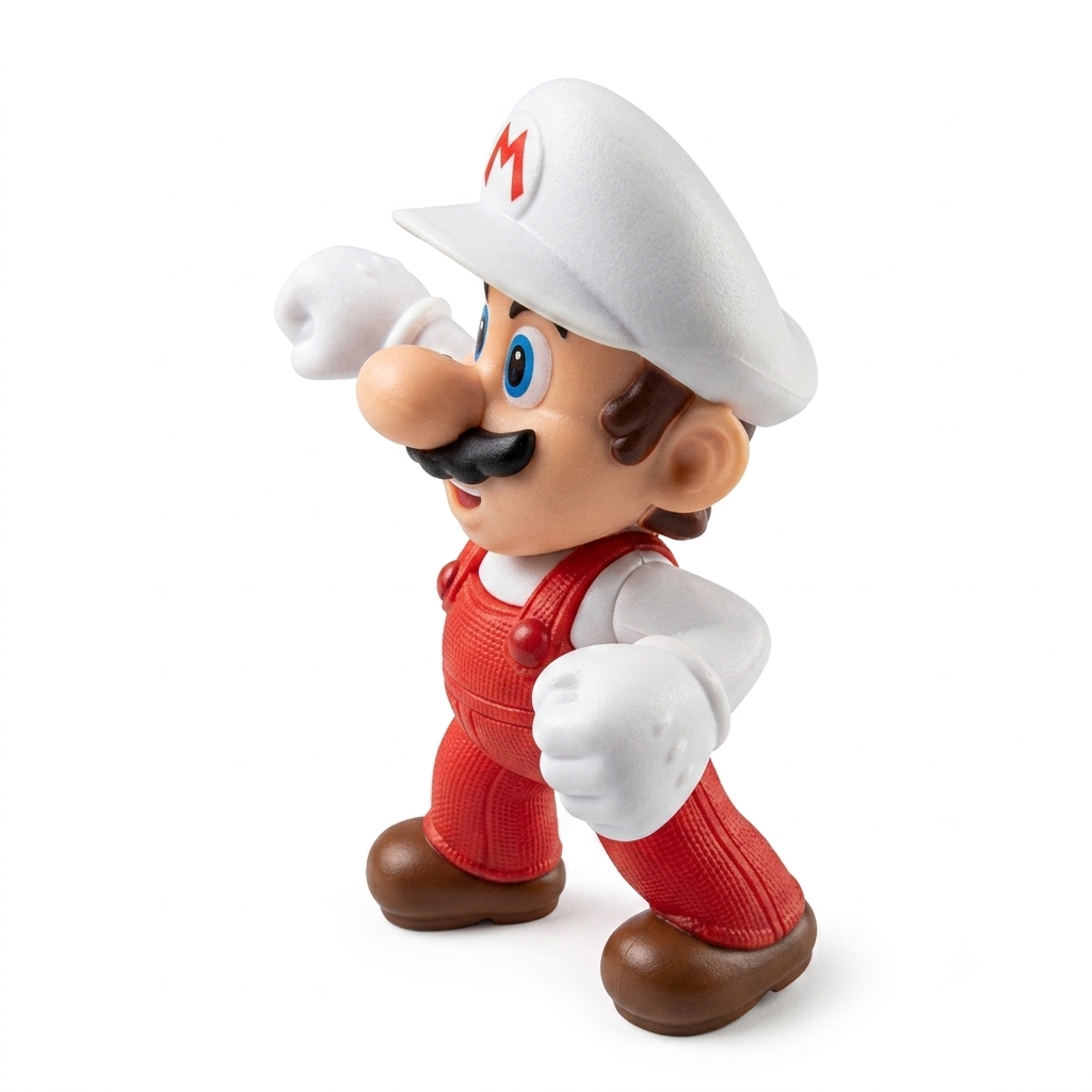 Jakks Pacific World of Nintendo Fire Mario Collectible Mini Figure | Official Nintendo Licensed Action Figure For Kids 2.5 Inch