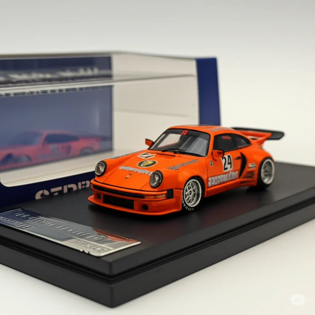 1/64 Street Weapon 1/64 Carrera RSR 3.0/KS-R PORSCHE 911 Jagermeister #24 Diecast Models Car - Jaiman Toys