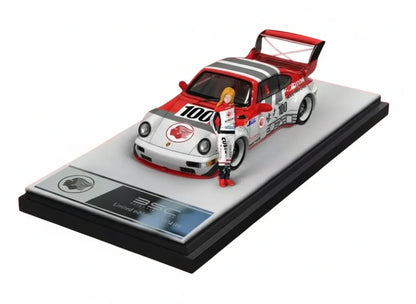 BSC 1:64 Toyota -Porsche RWB 964 Racing #100  SCALE DIECAST CAR  MODEL BY BSC MODEL– ( WITH FIGURE )