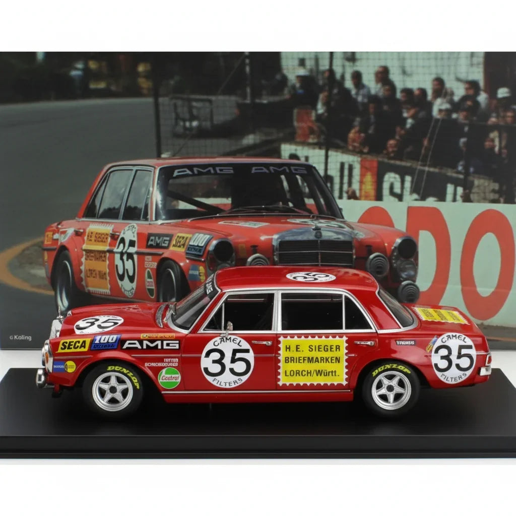 Ghost Player 1:64 MERCEDES BENZ 300SEL AMG Red  #35 Diecast Model Car