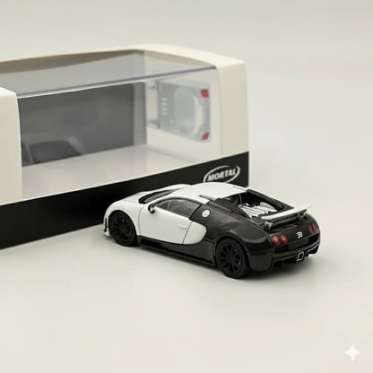 Mortal 1:64 Scale  Bugatti  White/Black – Premium Diecast Car Model