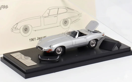 GFCC 1:64 Jaguar E-Type 1961 Roadster Silver  Diecast Car Model