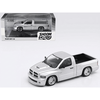 GCD Shoom64 Models 1:64 Dodge Ram SRT-10 Pickup Truck Diecast Model Car | Red & Silver Colour Variants