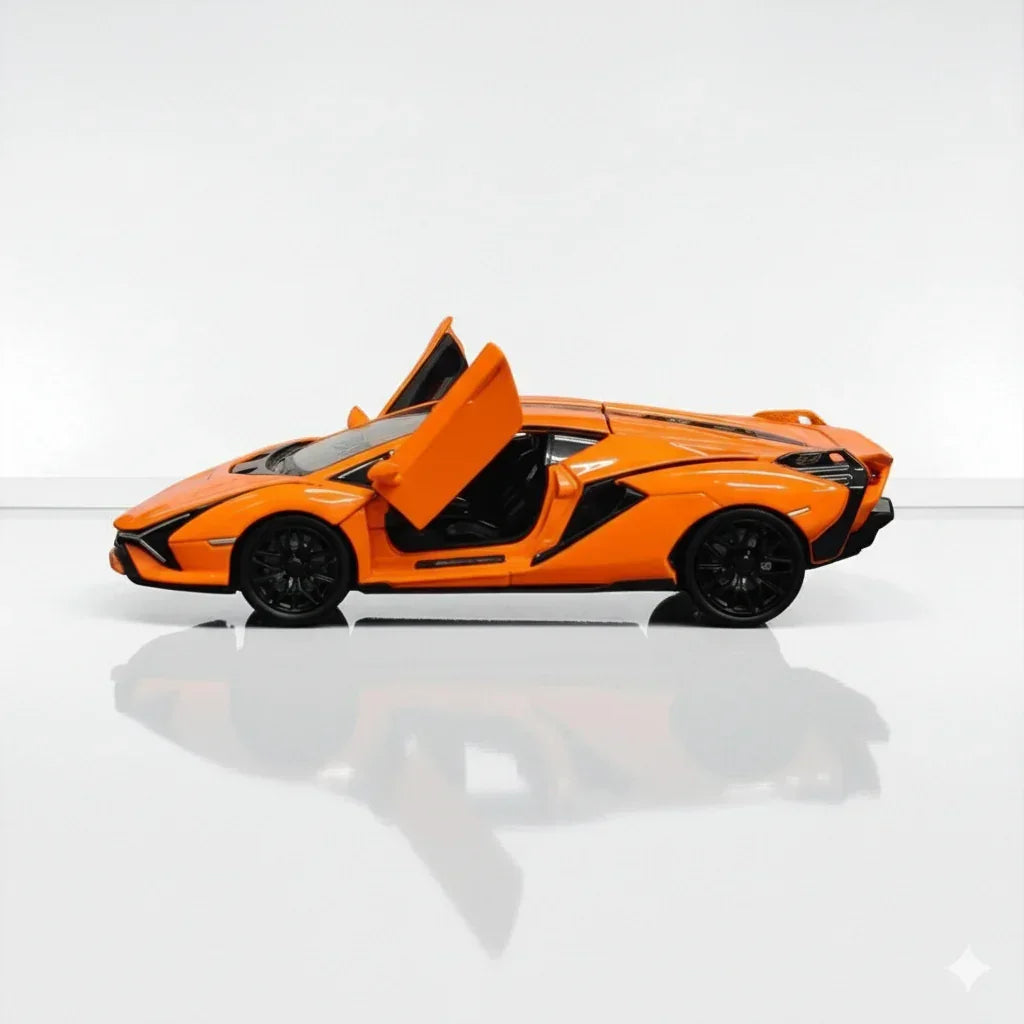 ミニカー RMZ Hobby Lamborghini Sian FKP 37 RMZ Hobby 1:32 Lamborghini Sian SKP 37 Die-Cast Model Car – Orange
