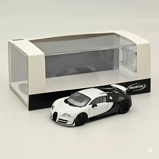 Mortal 1:64 Scale  Bugatti  White/Black – Premium Diecast Car Model