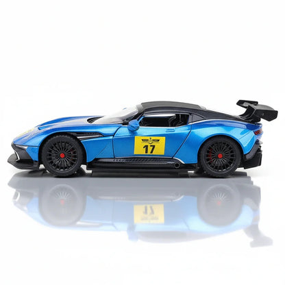 HTS 1:18 Alloy Metal Pull Back Die-Cast Car – Openable Doors, Sound & Light Effects, Realistic Smoke Spray