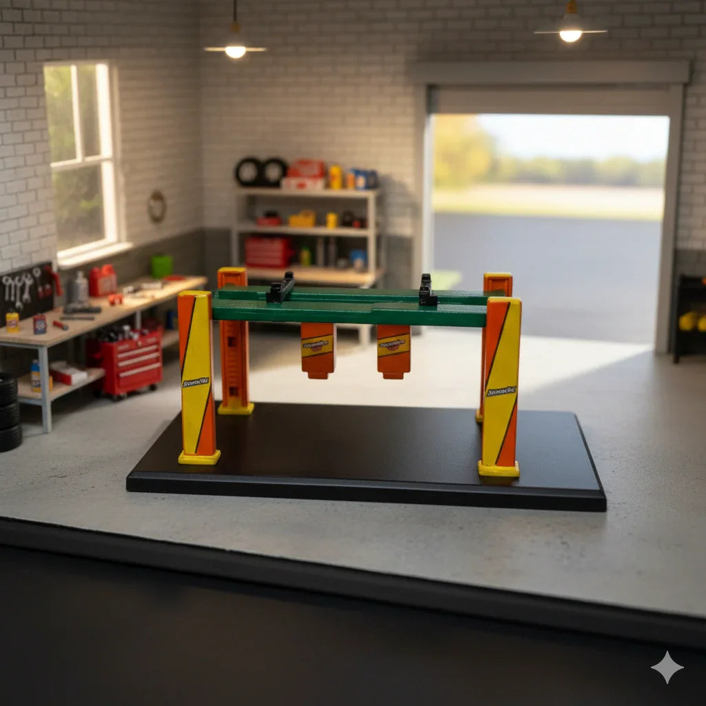 Greenlight Collectibles Armor All Four-Post Lift – Series 4 | 1:64 Scale Die-Cast Accessory