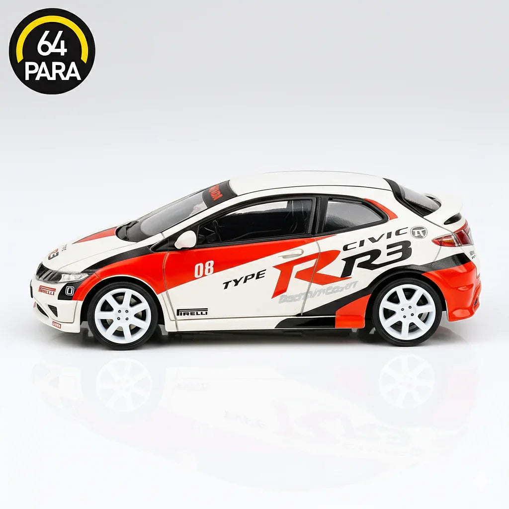 Para64 1:64  2007 Honda Civic Type R FN2 Race Livery Diecast Car Model