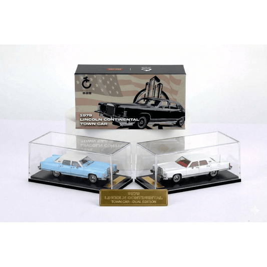 TC 1:64 1979 Lincoln Continental Town Car Die-Cast Model Car | Dual Variant Premium Classic American Luxury Collectible