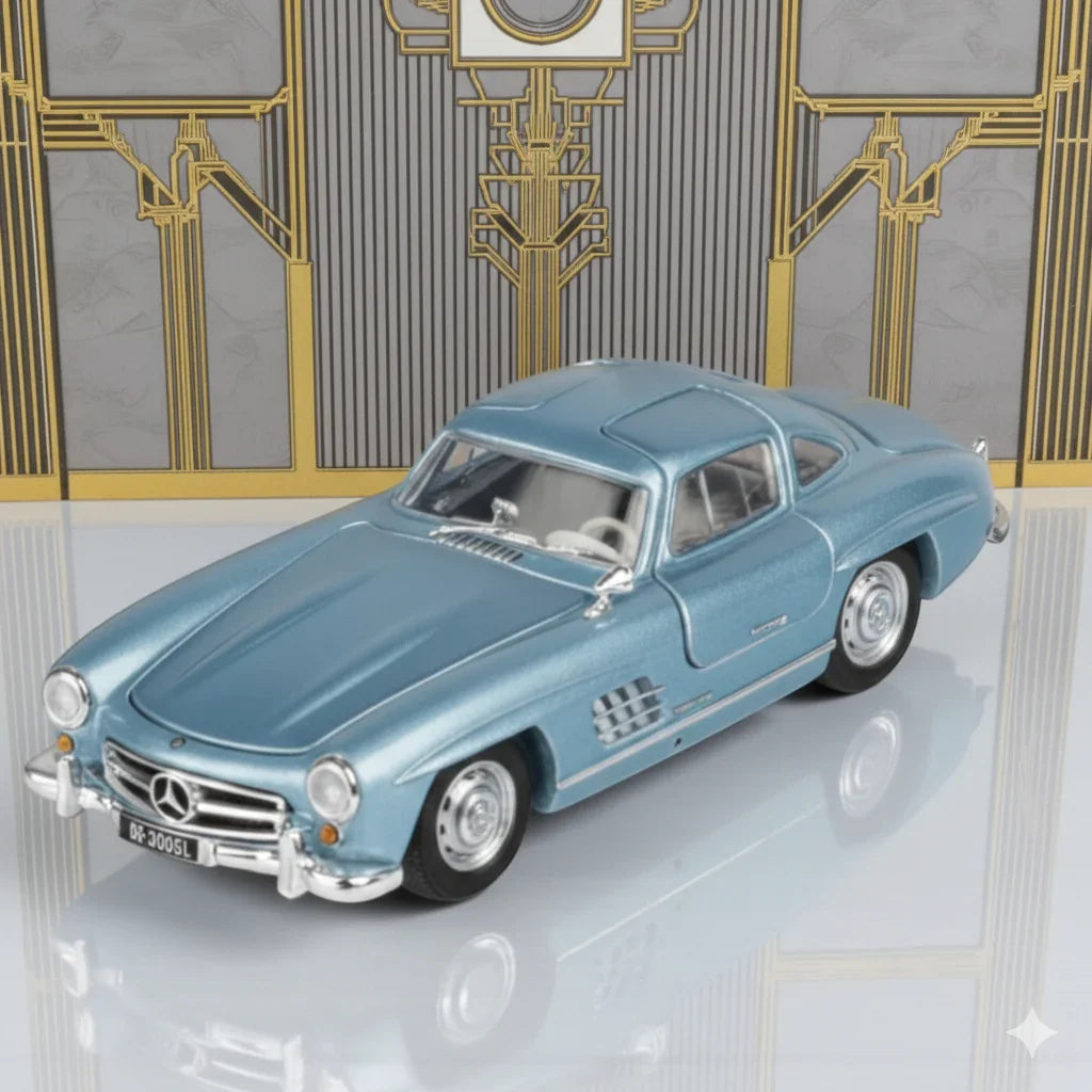 BSC 1:64 Scale Mercedes-Benz 300SL (1955) Ice Blue Diecast Model Car