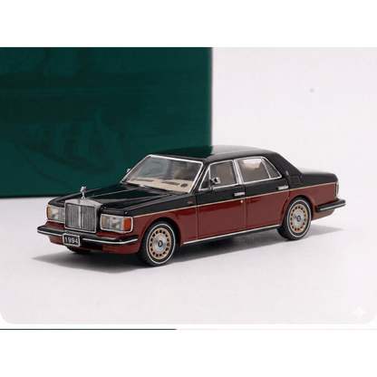 GFCC 1:64 1994 Rolls-Royce Silver Spur III 1:64 Diecast Model Car | Black | Premium Acrylic Display Box