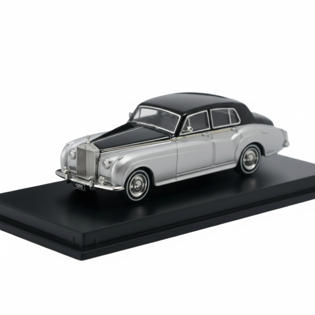 GFCC 1:64 Scale 1955 Rolls-Royce Cloud Black and Grey  Diecast Car Model