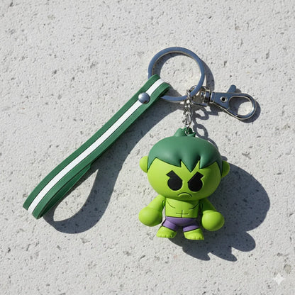 Marvel Hulk Drop-Glue 3D Keychain with Strap – Superhero Character Accessory