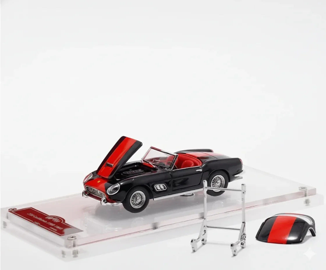 GFCC 1:64 1960 SWB Ferrari 250GT California Red/Black Limited Edition Convertible Diecast Car Model