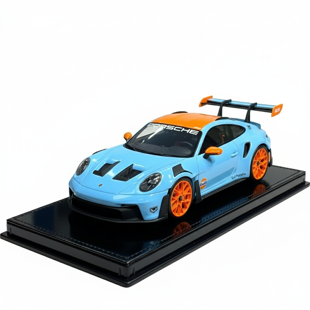 Street Warrior 1:64 Porsche 992 GT3 RS Gulf Livery Diecast Model Car