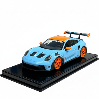 Street Warrior 1:64 Porsche 992 GT3 RS Gulf Livery Diecast Model Car