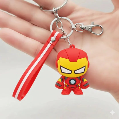 Iron Man 3D Keychain – Detailed Marvel Character Accessory with Metal Ring & Clasp