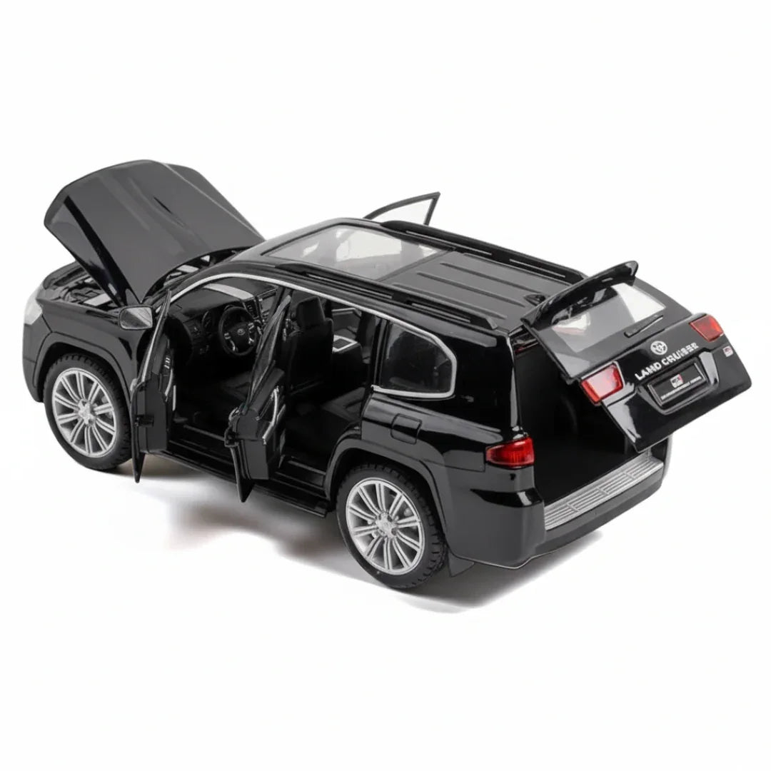 LJX Model 1:24 Toyota Land Cruiser Diecast Car – Pull Back Action, Openable Doors, Metal Body Collectible
