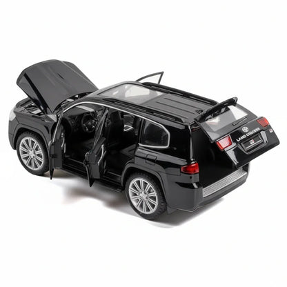LJX Model 1:24 Toyota Land Cruiser Diecast Car – Pull Back Action, Openable Doors, Metal Body Collectible