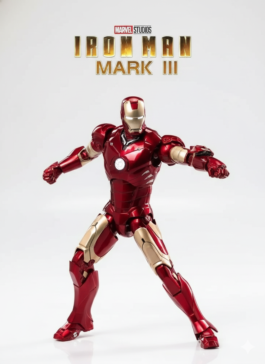 ZD Toys 1/10 Iron Man The Final Battle MK3 & Iron Monger Light Up Action Figure Collectible