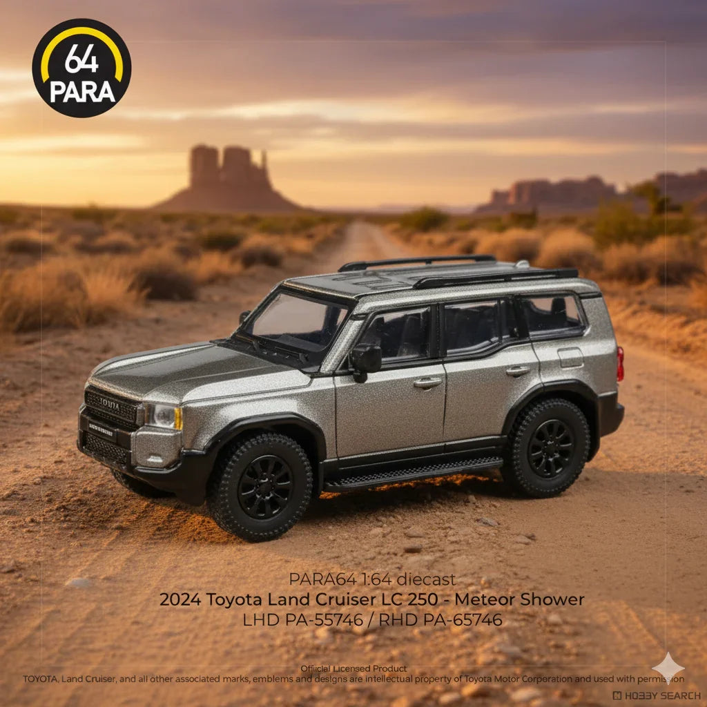 PARA 1:64 Toyota Land Cruiser LC250 2024 Meteor Silver LHD (Diecast Car)