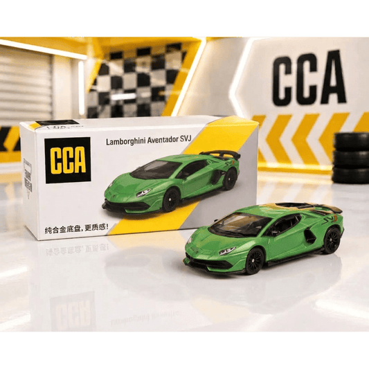 CCA 1:64 Lamborghini Aventador SVJ Die-Cast Model Car – Green | Premium Alloy Supercar Collectible