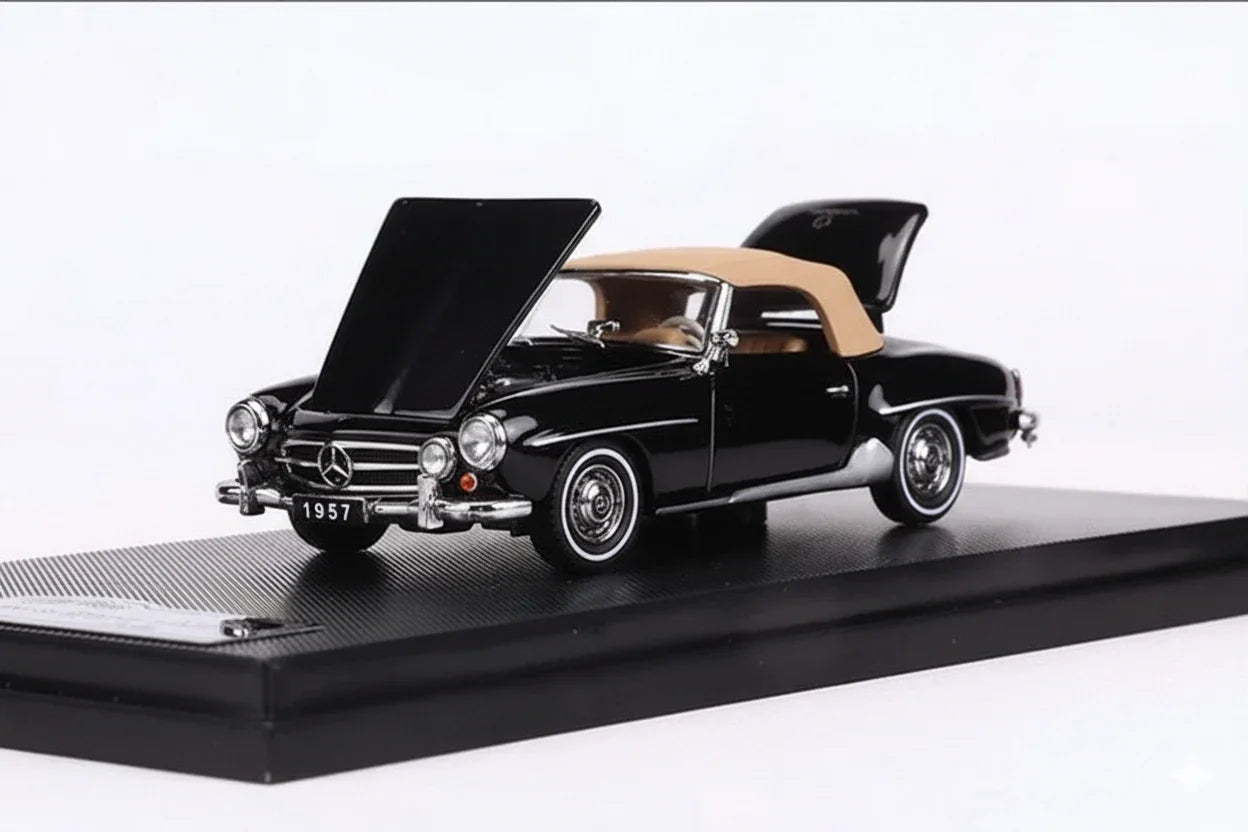 GFCC 1:64 1957 Mercedes-Benz 190SL Black Diecast Model Car