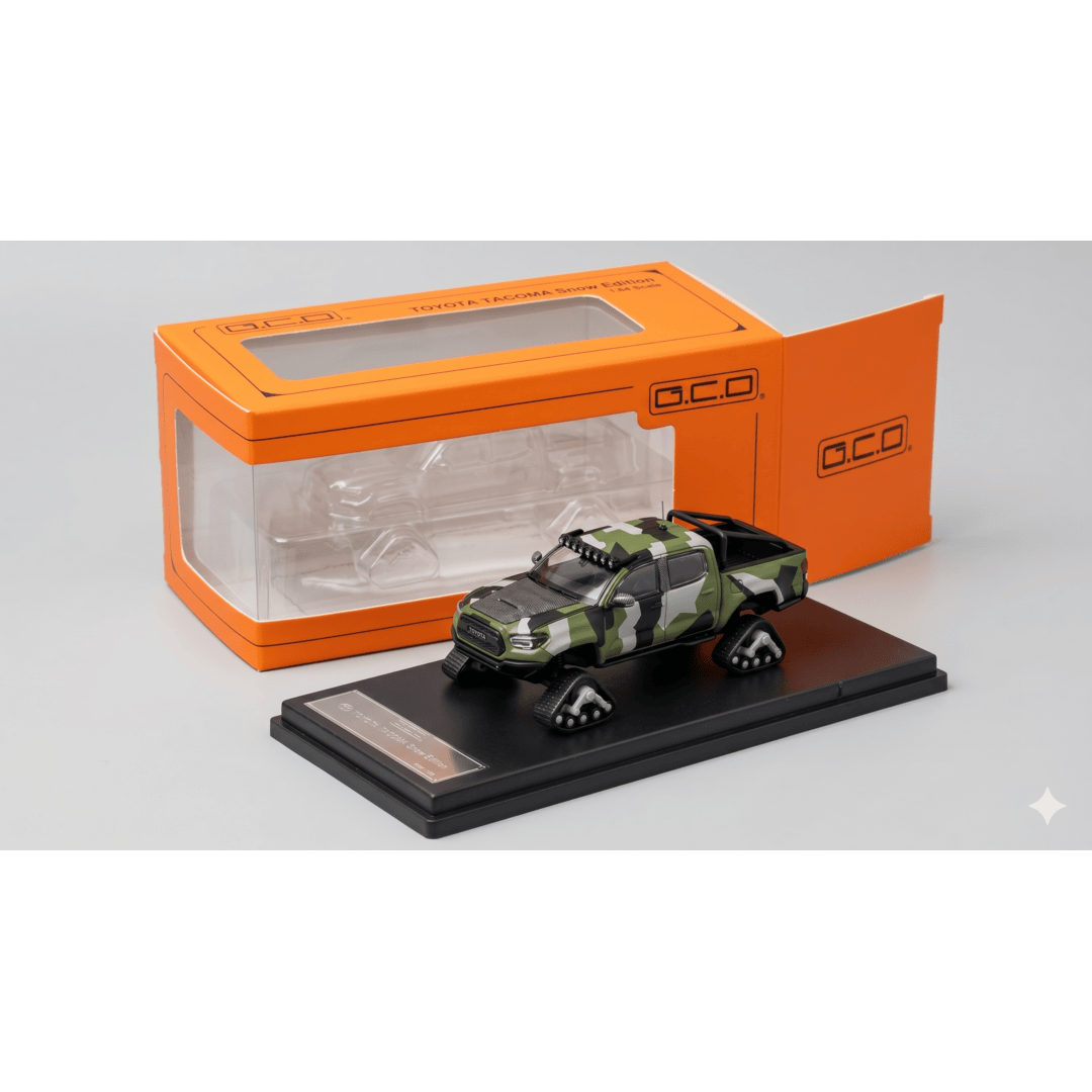 GCD 1:64 Toyota Tacoma Pickup Snow Version Camouflage (LHD) Diecast Model Car – KS-077-510