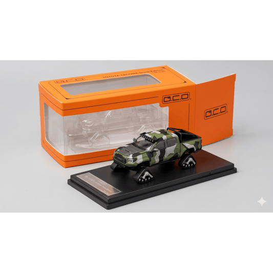 GCD 1:64 Toyota Tacoma Pickup Snow Version Camouflage (LHD) Diecast Model Car – KS-077-510