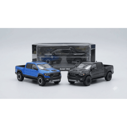 Shadow Pro KS-067-662 1:64 RAM TRX Tyrannosaurus Rex Pickup Truck Diecast Model | Premium Collectible Display Edition | Blue & Black Variants